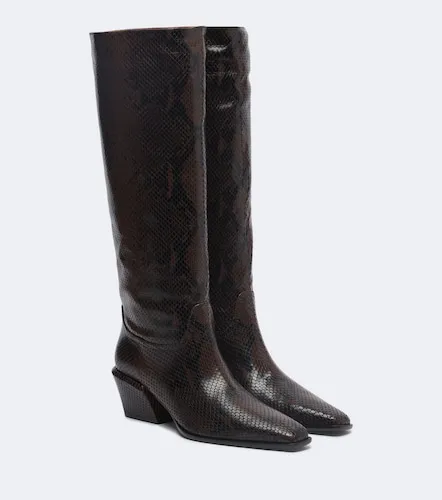 Bottes Bettina en cuir façon serpent - Paris Texas - Modalova