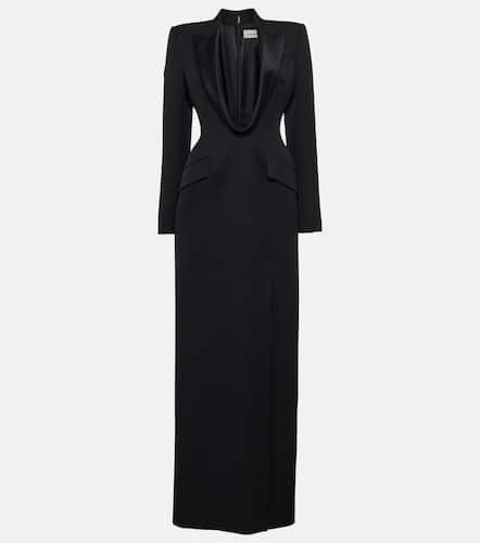 Robe longue smoking en laine - Alexander McQueen - Modalova