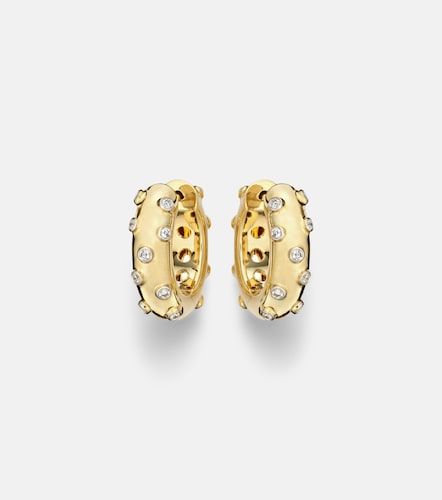 Yvonne Léon Boucles d’oreilles Plumetis en or 9 ct et diamants - Yvonne Leon - Modalova