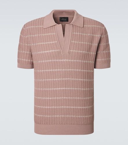 Brioni Polo en coton et lin brodé - Brioni - Modalova