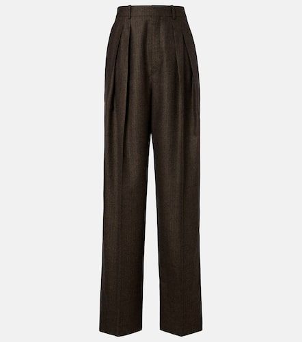 Pantalon ample en laine à chevrons - Saint Laurent - Modalova