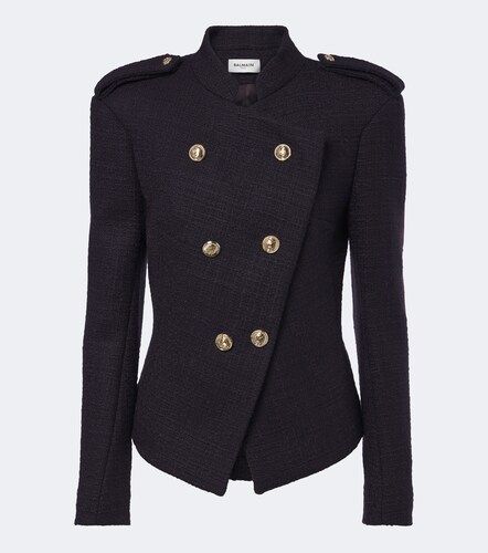 Veste en tweed de laine mélangée - Balmain - Modalova