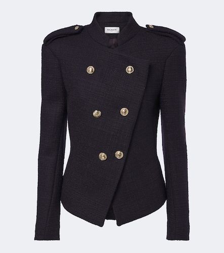 Veste en tweed de laine mélangée - Balmain - Modalova
