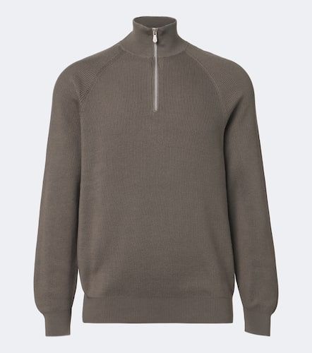 Pull en coton à col zippé - Brunello Cucinelli - Modalova