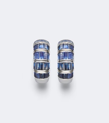 Boucles d'oreilles en or blanc 18 ct et saphirs - Shay Jewelry - Modalova