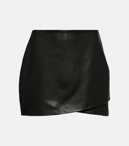 Mini-jupe asymétrique en cuir - The Sei - Modalova