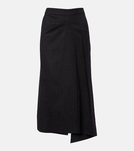 Jupe midi en laine vierge - Victoria Beckham - Modalova