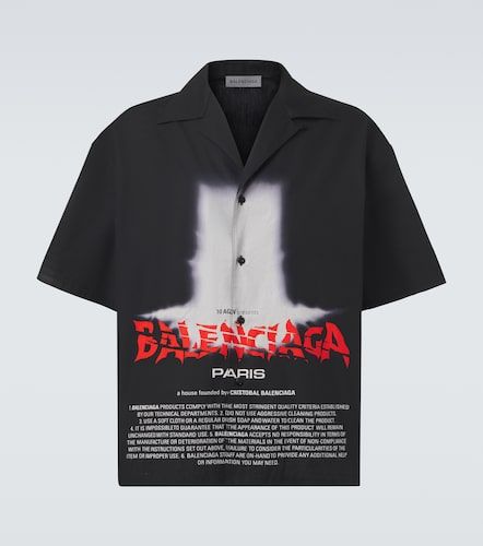 Chemise de bowling en coton à imprimé - Balenciaga - Modalova