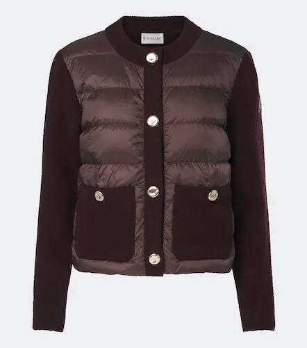 Cardigan matelassé en laine mélangée - Moncler - Modalova