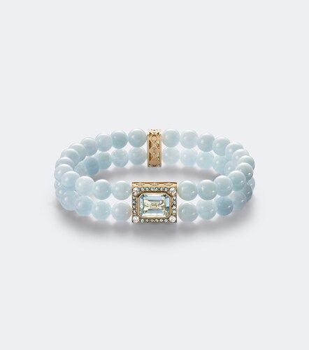 Bracelet Multi Spacers en or 14 ct à perles et pierres précieuses - Sydney Evan - Modalova