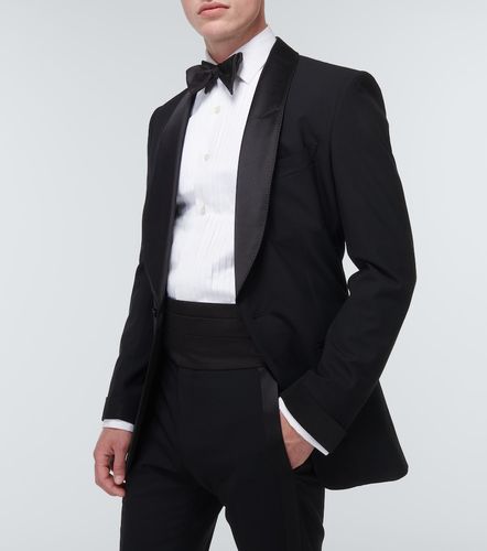 Large ceinture de smoking en soie - Giorgio Armani - Modalova