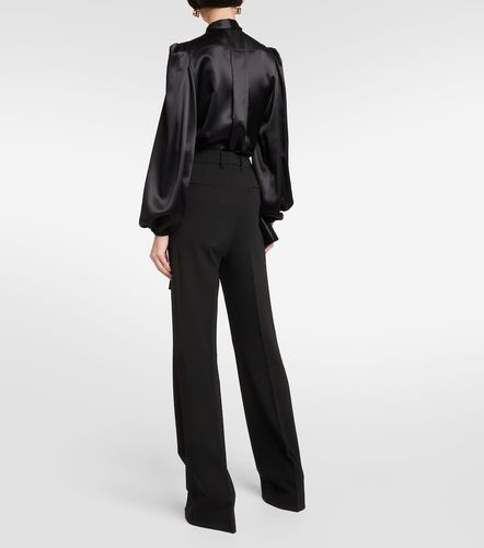 Pantalon évasé Milano à taille haute en jersey - Dolce&Gabbana - Modalova