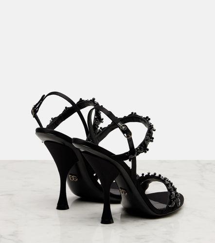 Sandales 105 en satin à ornements - Dolce&Gabbana - Modalova