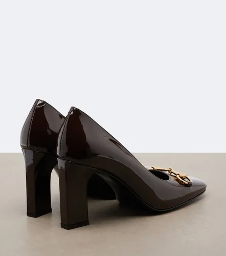 Escarpins Signora Horsebit en cuir verni - Gucci - Modalova
