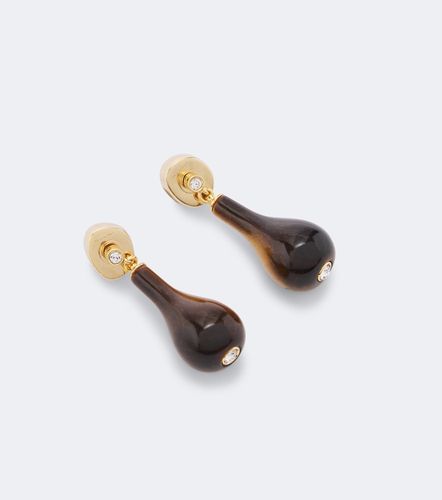 Boucles d'oreilles à œil-de-tigre et cristal Swarovski® - Toteme - Modalova