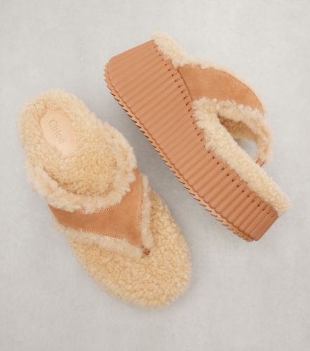 Chloé Mules Nama compensées en daim - Chloe - Modalova