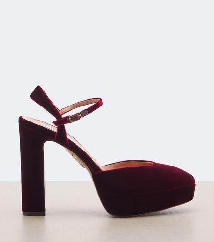 Escarpins à plateforme Amira en velours - Aquazzura - Modalova