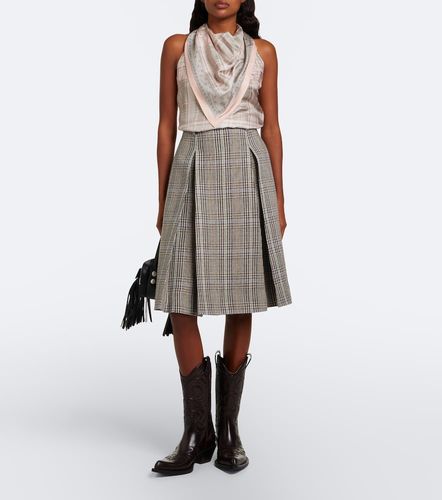 Top en soie à carreaux - Acne Studios - Modalova