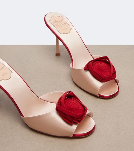 Mules Vivier en satin à appliqué floral - Roger Vivier - Modalova
