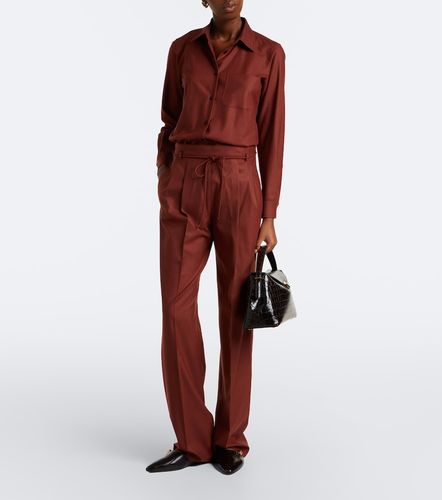 Pantalon droit en cachemire mélangé - Max Mara - Modalova