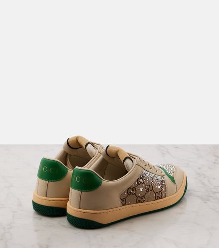 Baskets Screener en cuir à ornements - Gucci - Modalova