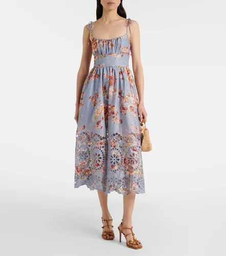 Robe midi Awaken en lin à fleurs - Zimmermann - Modalova