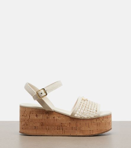 Sandales compensées en crochet - Prada - Modalova