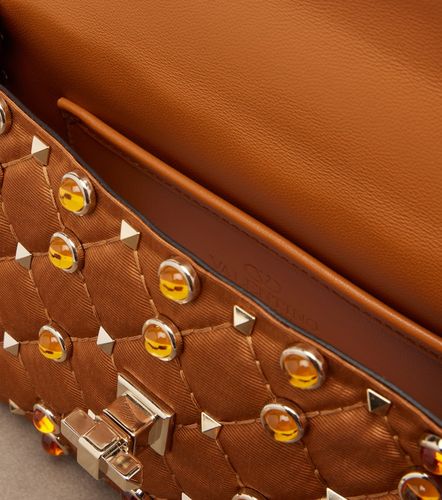 Sac Rockstud Spike Small en moire - Valentino Garavani - Modalova