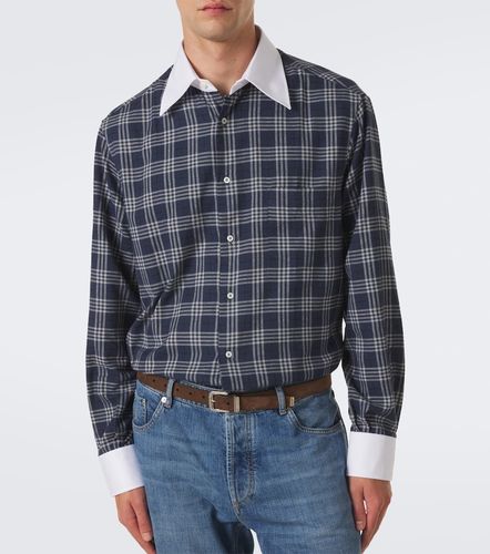 Chemise en coton mélangé à carreaux - Brunello Cucinelli - Modalova