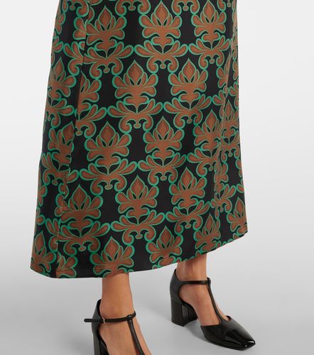 Robe midi Swing en sergé de soie - La DoubleJ - Modalova