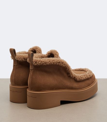 Bottines Yari en daim et shearling - Gianvito Rossi - Modalova