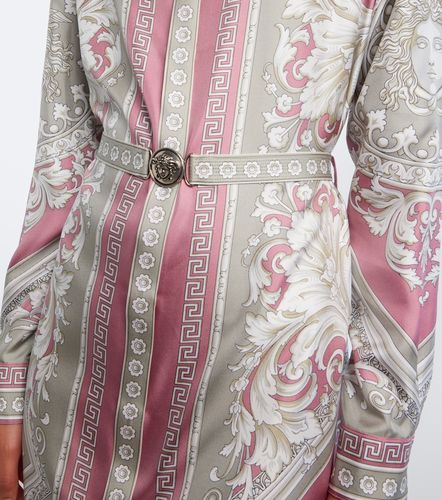 Robe chemise en soie à imprimé - Versace - Modalova