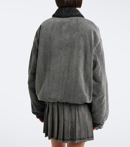 Veste bomber en velours côtelé de coton - Miu Miu - Modalova