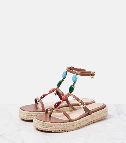 Sandales Shanti à plateforme en cuir - Gianvito Rossi - Modalova