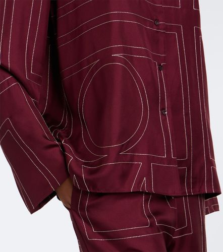 Chemise Monogram en soie à broderies - Toteme - Modalova