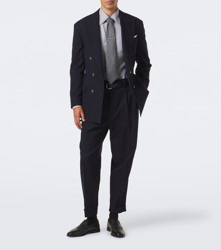 Blazer en laine et coton à motif chevrons - Brunello Cucinelli - Modalova