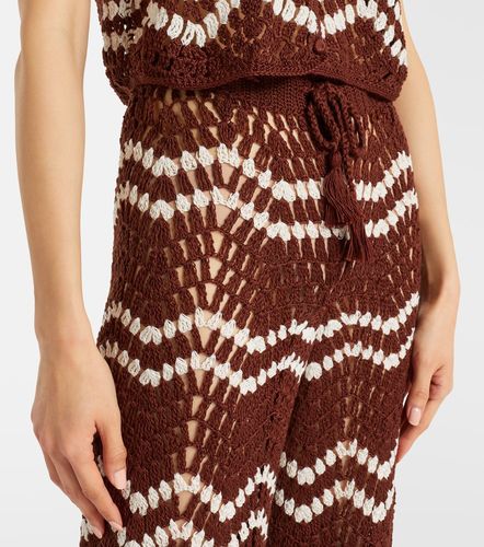 Pantalon droit en crochet de coton - Anna Kosturova - Modalova