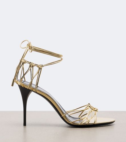 Sandales Babylone en cuir métallisé - Saint Laurent - Modalova