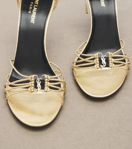 Sandales Babylone en cuir métallisé - Saint Laurent - Modalova