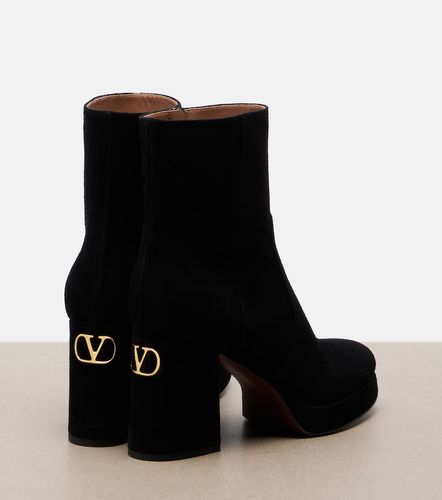 Bottines Fawcette VLogo en daim - Valentino Garavani - Modalova