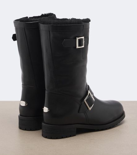 Bottines Biker en cuir et shearling - Jimmy Choo - Modalova