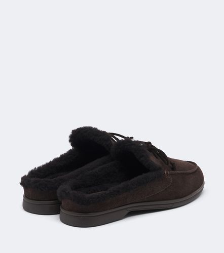 Mules en daim et shearling - Yves Salomon - Modalova