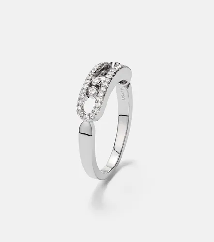 Bague Baby Move en or blanc 18 ct et diamants - Messika - Modalova
