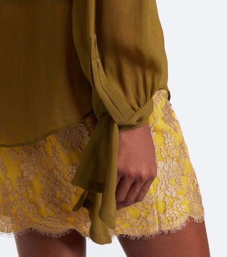 Blouse en soie à col lavallière - Saint Laurent - Modalova