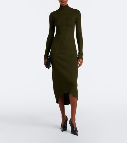 Jupe midi en laine mélangée - Victoria Beckham - Modalova