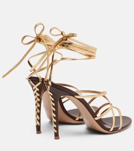 Sandales en cuir métallisé - Gianvito Rossi - Modalova