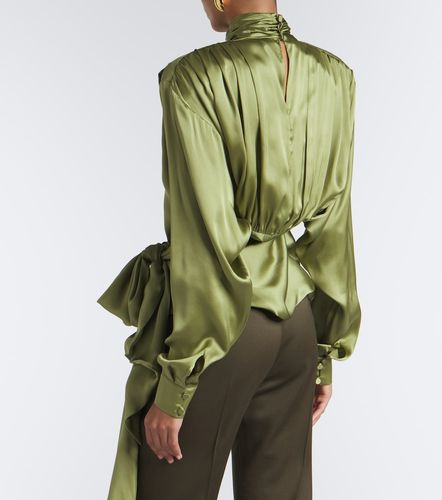 Balmain Top en satin de soie - Balmain - Modalova