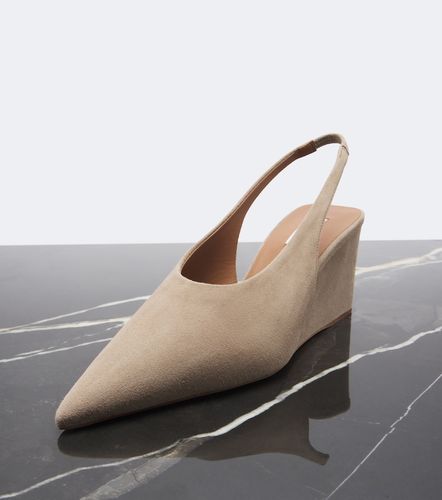 Alaïa Escarpins compensés slingback en daim - Alaia - Modalova