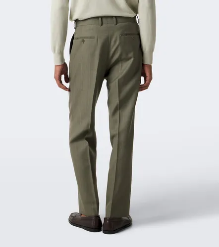 Pantalon droit en laine à rayures - Auralee - Modalova