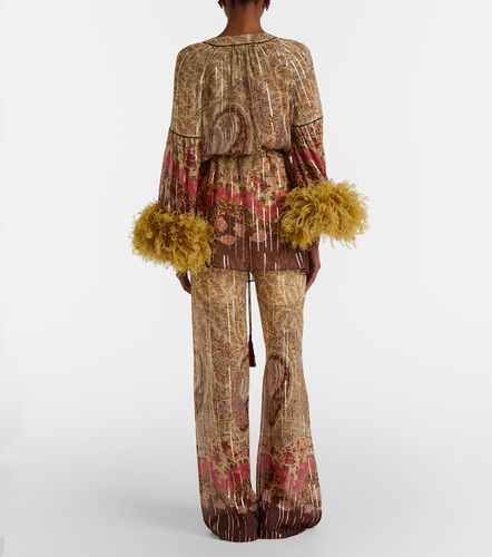 Pantalon ample en soie mélangée - Valentino Garavani - Modalova